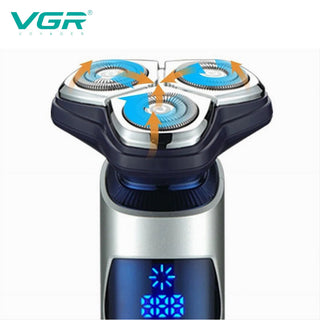 Rasoio VGR MEN’S SHAVER per barba impermeabile IPX7 con display 328