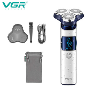 Rasoio VGR MEN’S SHAVER per barba impermeabile IPX7 con display 328