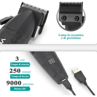 Coppia rasoi tagliacapelli VGR HAIR TRIMMERR E CLIPPER 9000rpm 640