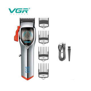 Rasoio VGR HAIR CLIPPER display leva conica 4 pettinini 9000 RPM 647