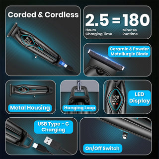 Rasoio VGR HAIR TRIMMER barba capelli basette corpo 7000 giri/min 945