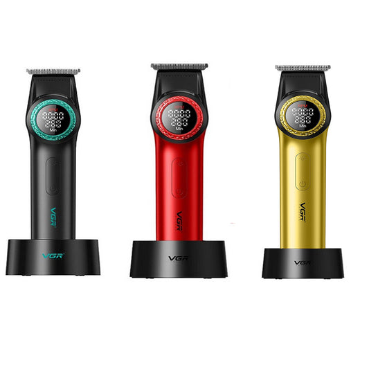 Rasoio tagliacapelli VGR HAIR TRIMMER ricaricabile per barba capelli  corpo con 4 pettinini 2 velocità max 8000 RPM display 977