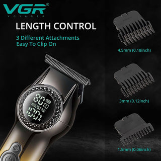 Rasoio VGR HAIR TRIMMERT barba basette 2 velocità con display  990