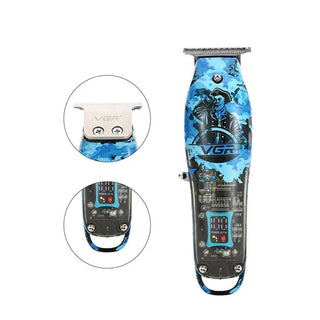 Rasoio VGR  HAIR TRIMMER con display 3 pettinini 1400mah blu 923