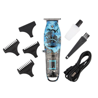Rasoio VGR  HAIR TRIMMER con display 3 pettinini 1400mah blu 923