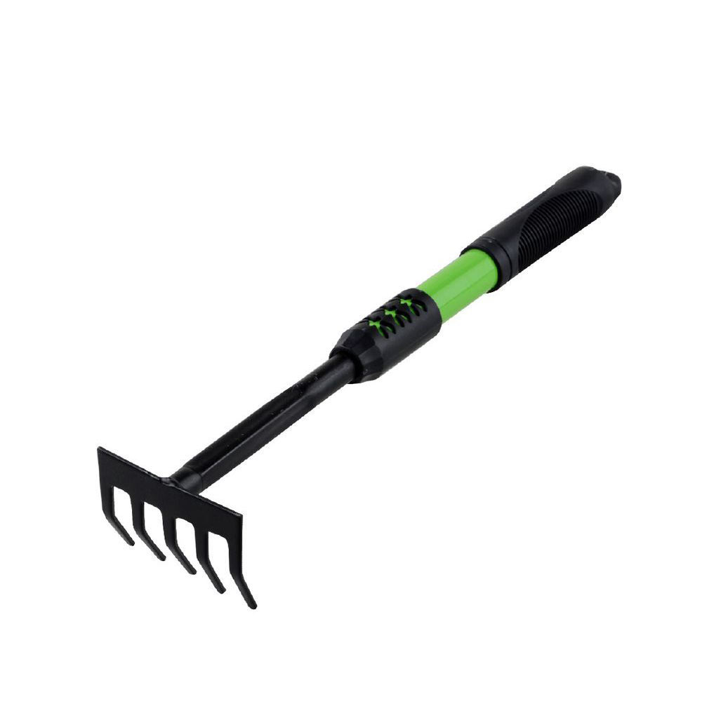 Rastrello da giardino 5 denti 40 cm utensile per giardinaggio in orto aiuola