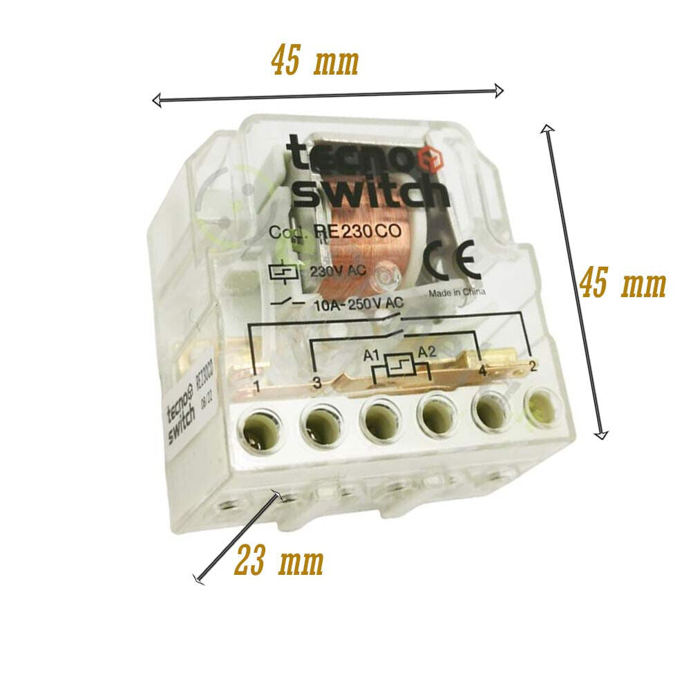 Relè interruttore impulsi elettromeccanico con circuito bobina separata 2 contatto 1no 230V 10A