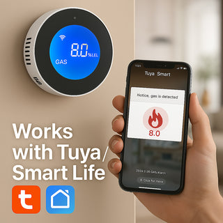 Rilevatore di Gas WI-FI smart sensore allarme con App Alexa Google