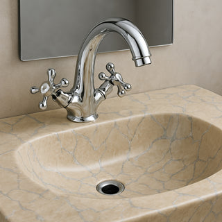 Rubinetto lavabo due manopole miscelatore da bagno modello Roma