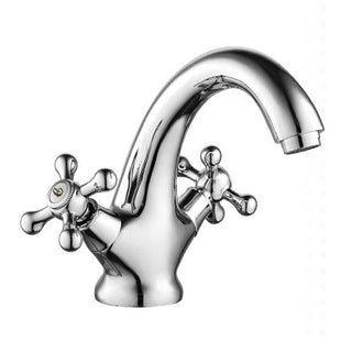 Rubinetto lavabo due manopole miscelatore da bagno modello Roma