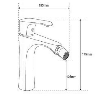 Rubinetto per bidet da bagno moderno miscelatore modello Love