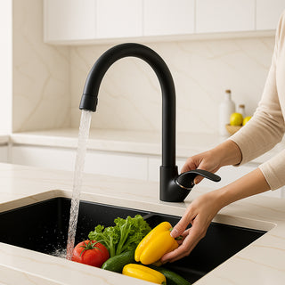 Rubinetto da cucina miscelatore per lavello colore nero opaco