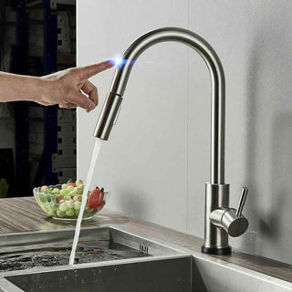 Rubinetto da cucina touch con doccetta estensibile 2 di getti