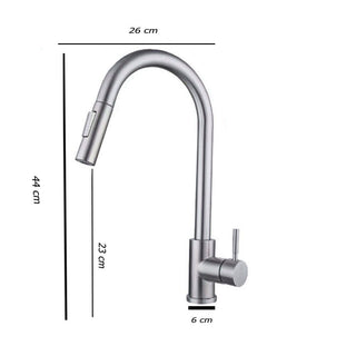 Rubinetto da cucina touch con doccetta estensibile 2 di getti