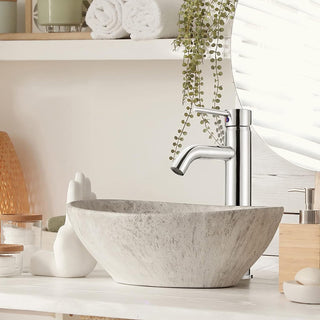 Rubinetto per lavabo da bagno a canna alta moderno modello Pisa