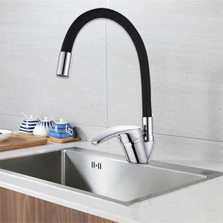 Rubinetto da lavello canna alta flessibile in silicone orientabile