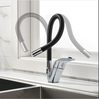 Rubinetto da lavello canna alta flessibile in silicone orientabile