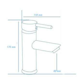 Rubinetto per lavabo canna bassa cromato lucido modello Ray Silver