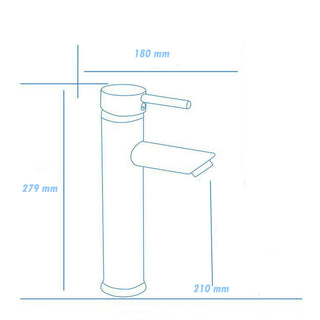 Rubinetto per lavabo canna alta cromato lucido modello Ray Silver