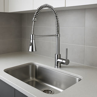 Rubinetto da cucina a canna alta orientabile 2 getti d’acqua