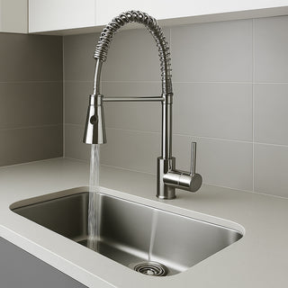 Rubinetto da cucina a canna alta orientabile 2 getti d’acqua