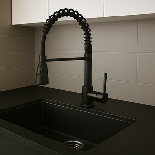 Rubinetto da cucina a canna alta orientabile 2 getti d’acqua