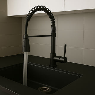 Rubinetto da cucina a canna alta orientabile 2 getti d’acqua