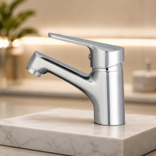 Rubinetto satinato da lavabo per bagno miscelatore modello LIKE