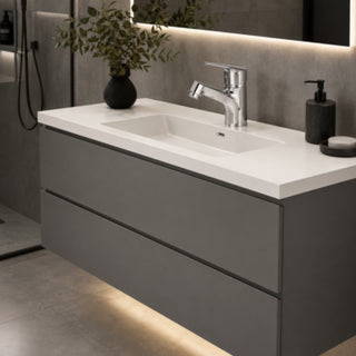 Rubinetto satinato da lavabo per bagno miscelatore modello LIKE