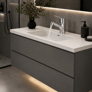 Rubinetto satinato da lavabo per bagno miscelatore modello LIKE