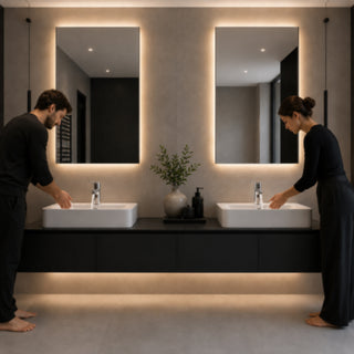 Rubinetto satinato da lavabo per bagno miscelatore modello LIKE