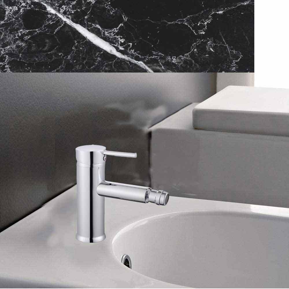 Rubinetto per bagno ultra moderno cromato lucido miscelatore per bidet modello Ray Silver