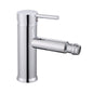 Rubinetto per bagno ultra moderno cromato lucido miscelatore per bidet modello Ray Silver