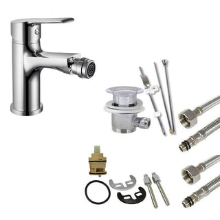 Rubinetto per bidet ottone cromato lucido modello Roll