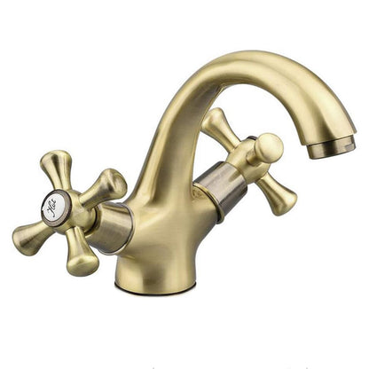 Rubinetto per bagno miscelatore doppio comando lavabo bidet vasca doccia in ottone bronzo opaco modello ROMA