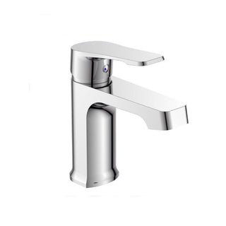 Rubinetto per lavabo da bagno quadrato cromato lucido modello Allure