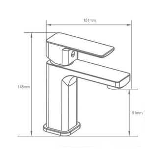 Rubinetto per lavandino da bagno ottone cromato lucido modello Shape