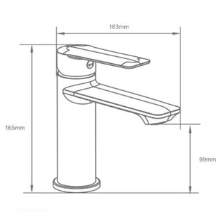 Rubinetto per lavandino bagno ottone cromato lucido modello Sofi