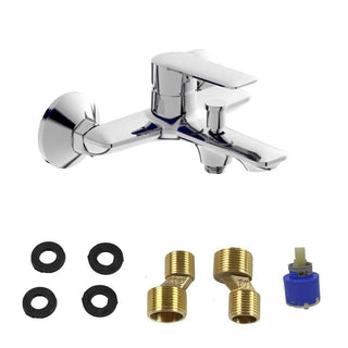 Rubinetto per vasca bagno ottone cromato lucido modello Sofi