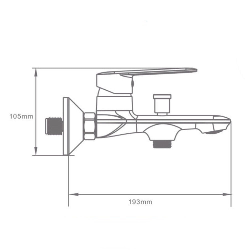 Rubinetto per bagno ultra moderno miscelatore orientabile vasca da bagno in ottone cromato lucido modello Sofi