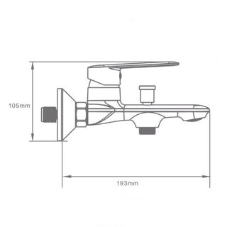 Rubinetto per vasca bagno ottone cromato lucido modello Sofi