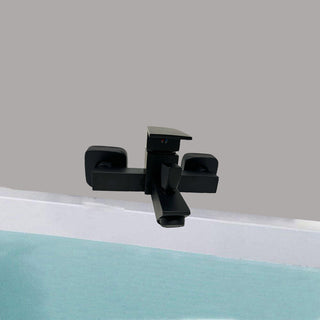 Rubinetto per vasca da bagno quadrato nero opaco modello Firenze
