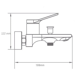 Rubinetto vasca bagno stilizzato ottone cromato lucido modello Sky