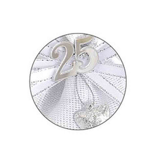 Set 12 sacchetti in juta portaconfetti anniversario 25 e 50 Anni