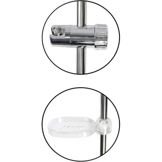 Saliscendi per soffione doccia con porta sapone supporto 60 cm