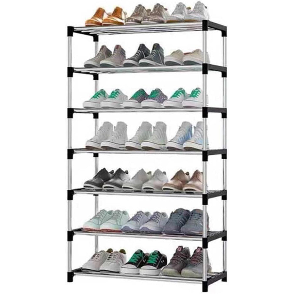 Scarpiera impilabile portascarpe scaffale 7  ripiani Organizer Scarpe salvaspazio