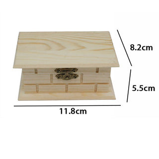 Scatola in legno per decoupage 2 pezzi effetto mattone
