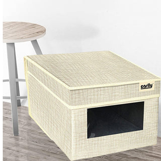 Scatola porta abiti con coperchio porta documenti oggetti 25x35x16 cm
