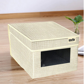 Scatola porta abiti con coperchio porta documenti oggetti 25x35x16 cm