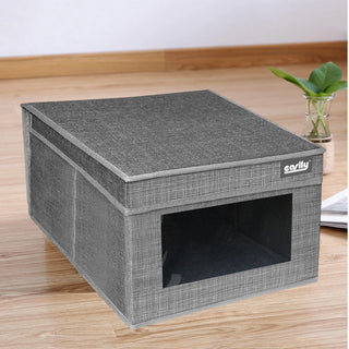 Scatola porta abiti con coperchio porta documenti oggetti 25x35x16 cm